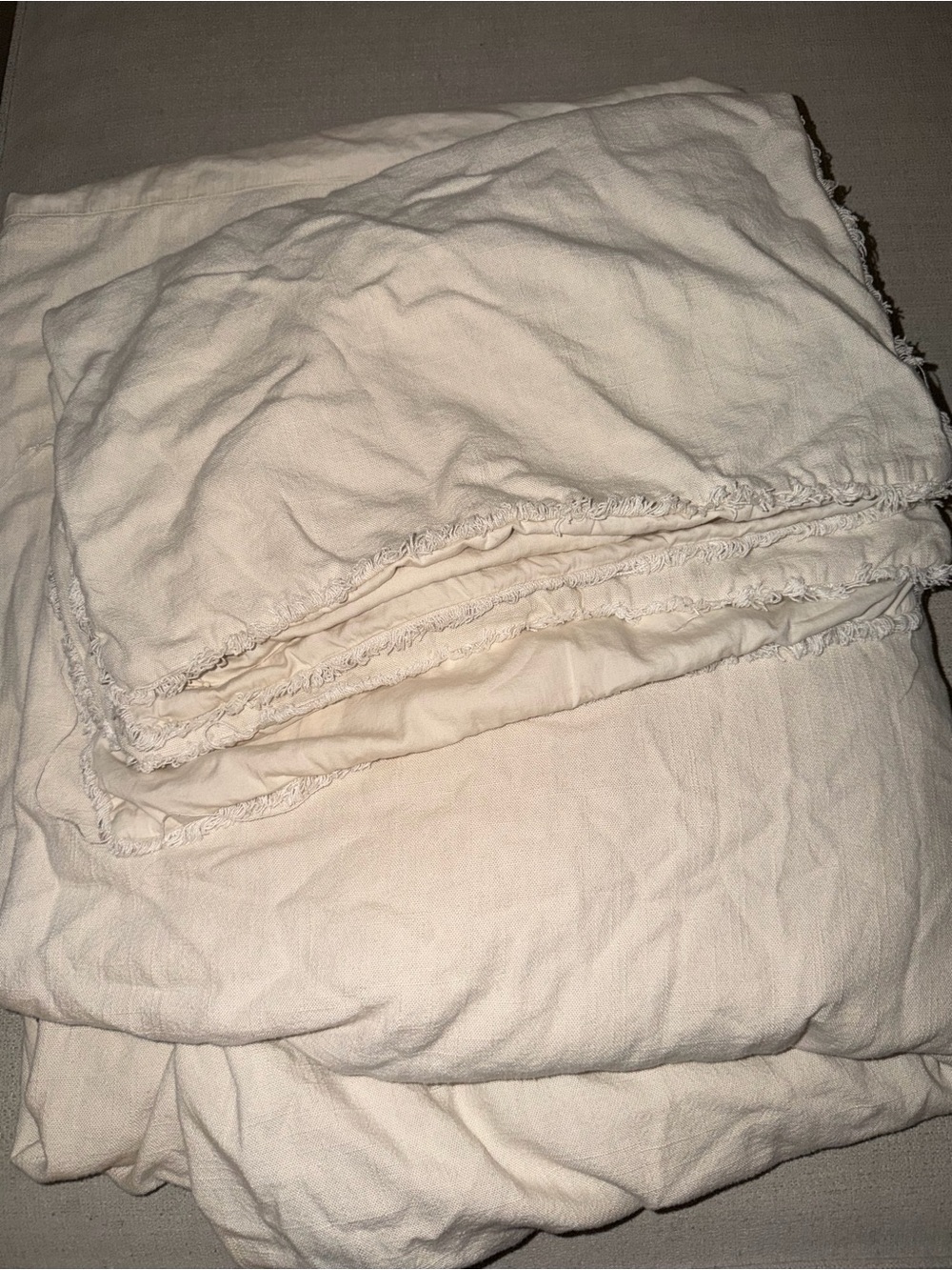 Casaluna Cream Linen Duvet Cover Set